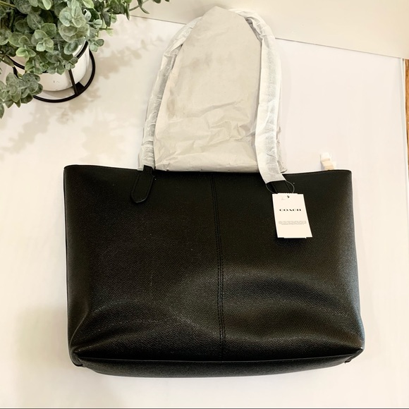 Coach Zip Top Tote Shoulder Bag Black - Picture 8 of 13